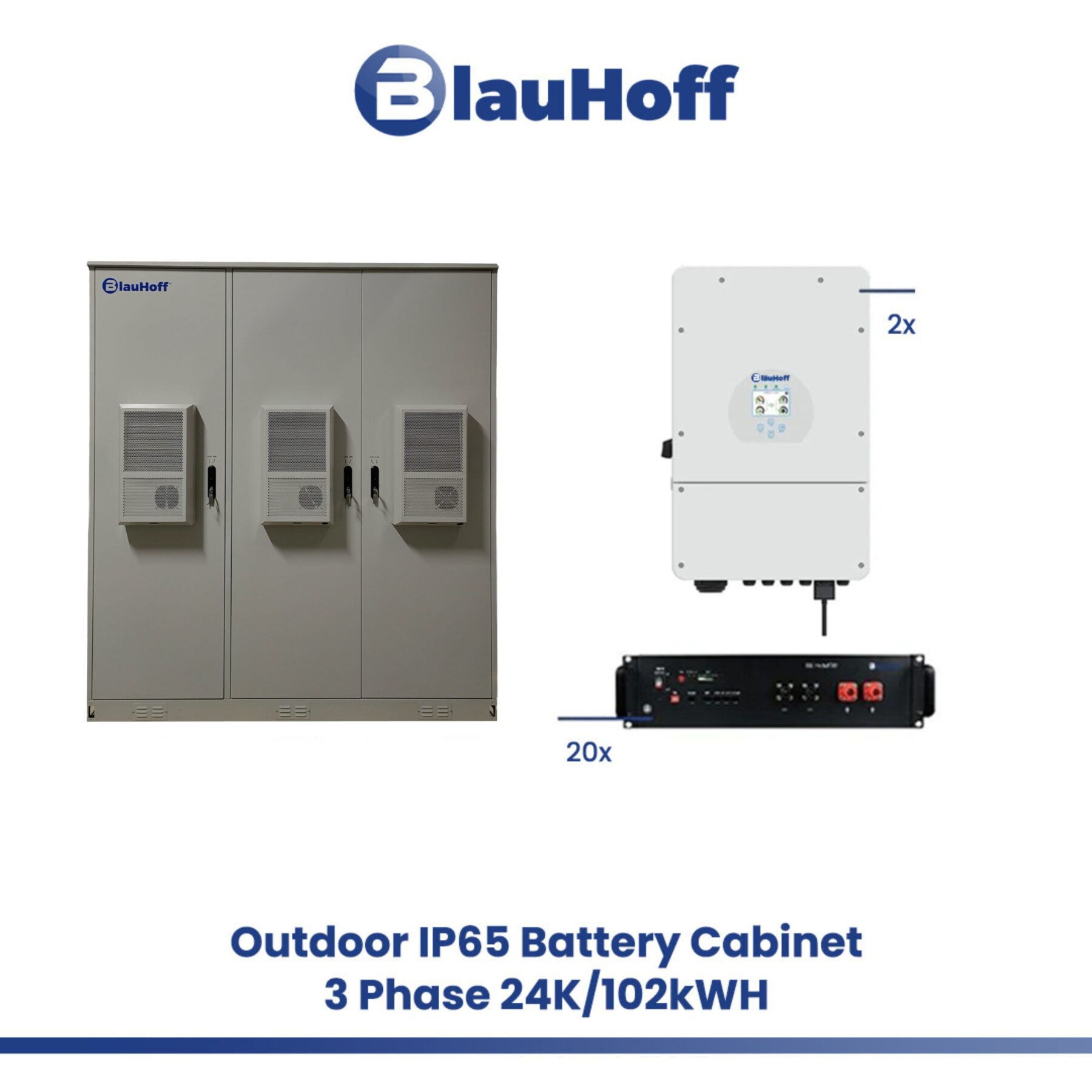 Blauhoff Batterie-Energiespeicher Outdoor Maxus 24k/102kWh